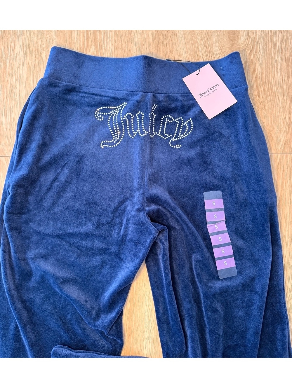 Juicy Couture Blue Velour Track Pants